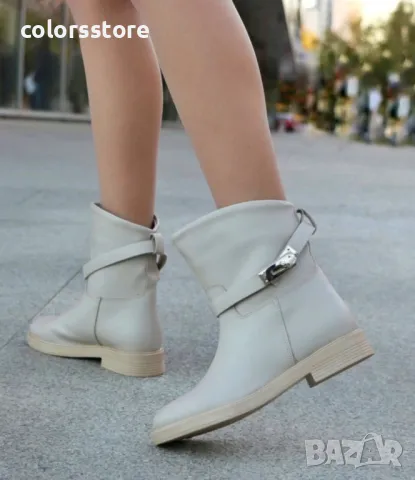 Равни боти - бежова кожа - KTRML88