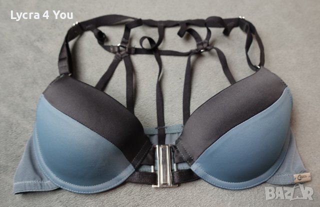 Cybele 70A сутиен в сиво и черно с предно закопчаване, снимка 7 - Бельо - 41377344