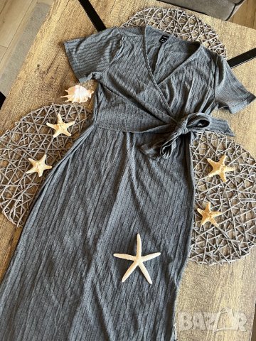 Сива рокля, снимка 2 - Рокли - 41887202