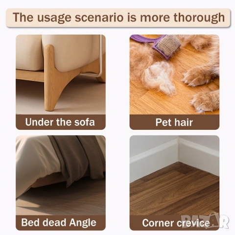 Безжична Вертикална Прахосмукачка 2 в 1 с Моп SENBOWE Lingo, 3в1, 19KPa, 110W, бяла, 70 мин Работа!, снимка 9 - Прахосмукачки - 53762523