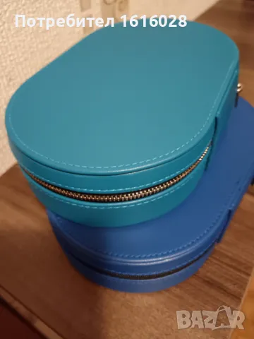 Органайзер за бижута от овална форма от изкуствена кожа с черна кадифена подплата, снимка 7 - Други - 49767777