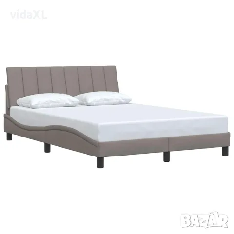 vidaXL Рамка за легло без матрак Hanko, таупе, 140x190 см плат, снимка 3 - Спални и легла - 56146999