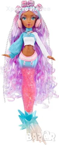 Русалка Кукла Mermaze Mermaidz с променящ се цвят на опашката и аксесоари, 34 см, снимка 5 - Кукли - 48245324