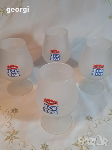 4 чаши за студен чай Ice tea Lipton 32/2, снимка 2 - Чаши - 53063646
