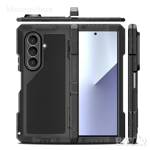За Samsung Galaxy Z Fold8 Ultra Алуминиев Силиконов Калъф със Скрита Стойка и PET Скрийн Протектор –, снимка 13 - Калъфи, кейсове - 55911600