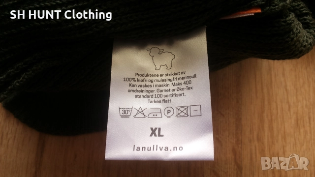 LANULLVA 100% Merino Wool размер XL за лов риболов термо пуловер 100% Мерино - 1700, снимка 16 - Екипировка - 52851734