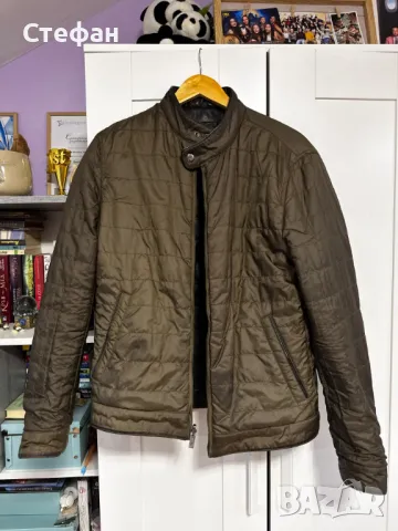 Яке Естествена Телешка Кожа (Massimo Dutti) – Двулицево, снимка 3 - Якета - 48324205