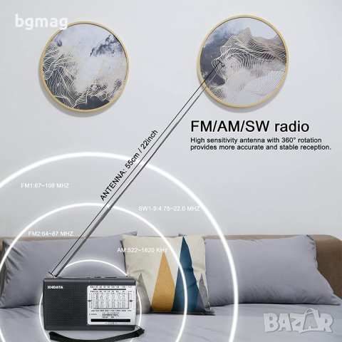 XHDATA D-219 World Band радиоприемник, снимка 4 - Радиокасетофони, транзистори - 41904027