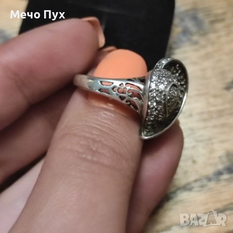 Сребърен пръстен (159), снимка 6 - Пръстени - 40940421