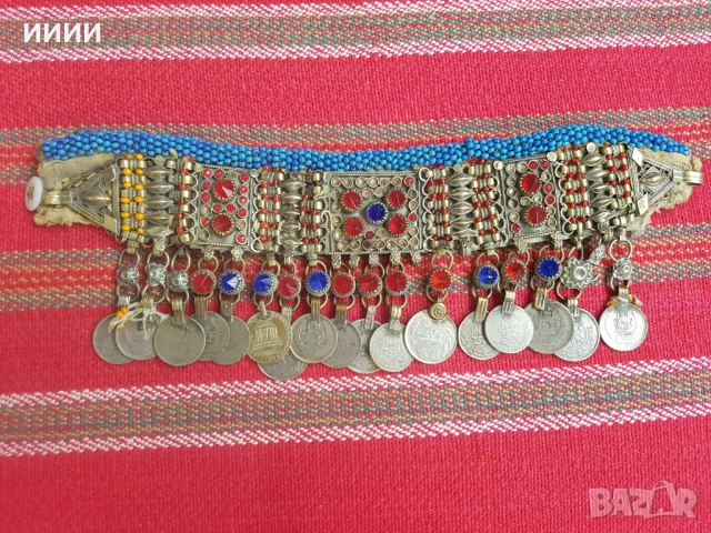 Османски сребърен прочелник кучка трепка сокай, снимка 2 - Антикварни и старинни предмети - 53325882