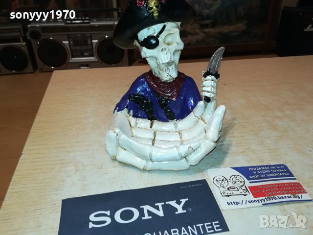 Декоративен пепелник във формата на скелет пират 1308231050, снимка 2 - Колекции - 41840558