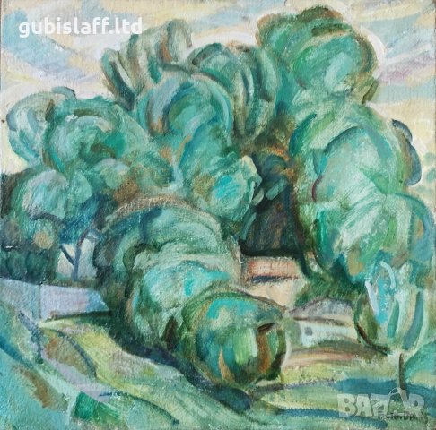 Картина, пейзаж, худ. Божидар Овчаров, 1995 г.