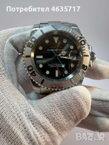Нов часовник Seiko Yacht-Master Silver (custom mod), снимка 2 - Мъжки - 52825634