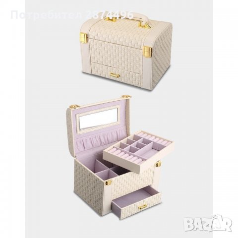 1123 Луксозен органайзер за бижута и аксесоари, снимка 11 - Подаръци за жени - 35794994