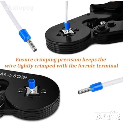 4406 Комплект клещи за кримпване, с 2000 броя проводими клеми, снимка 5 - Клещи - 48941621