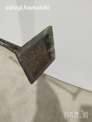 Стара африканска бронзова статуетка, снимка 6 - Антикварни и старинни предмети - 52772042