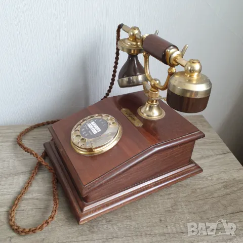 Стар дървен телефон марка "Лион", снимка 8 - Антикварни и старинни предмети - 49594988