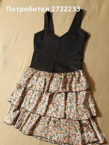 Къса  дамска рокля еластична в горната част, снимка 4 - Рокли - 41797268