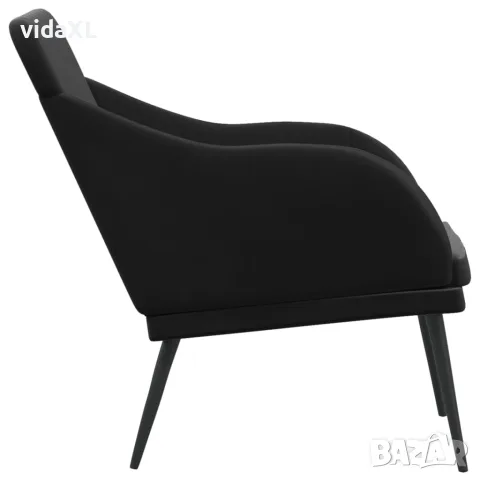 vidaXL Пейка, черна, 110x76x80 см, кадифе, снимка 4 - Дивани и мека мебел - 56147270