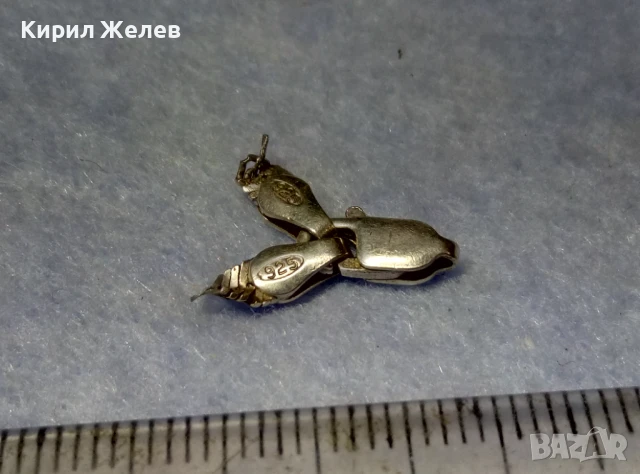 СТАРА СРЕБЪРНА КАРАБИНКА ЗАКОПЧАЛКА За КОЛИЕ ЛАНЕЦ ВЕРИЖКА ГРИВНА СРЕБРО 925 ПРОБА 47667, снимка 5 - Други - 50510774