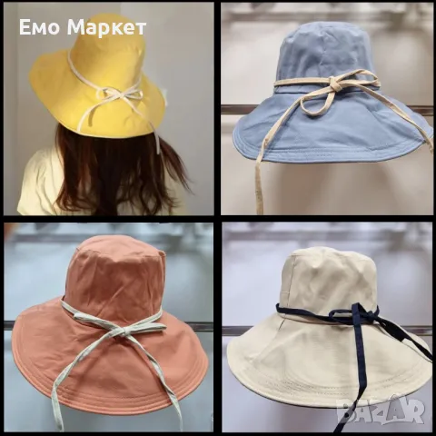 Красива дамска шапка с панделка в модерни нежни цветове