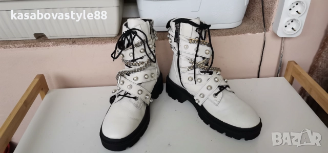 Боти Zara Естествена кожа 37. 5н., снимка 6 - Дамски боти - 52380889