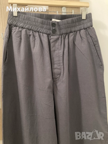 Дълъг памучен панталон на Zara Home, нов с етикет, размер М, снимка 5 - Пижами - 51910790