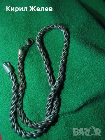 ПОСРЕБРЕН МЕДЕН ЗДРАВ ЛАНЕЦ КЮСТЕК ВЕРИЖКА СИНДЖИРЧЕ 70261 , снимка 4 - Антикварни и старинни предмети - 35323276