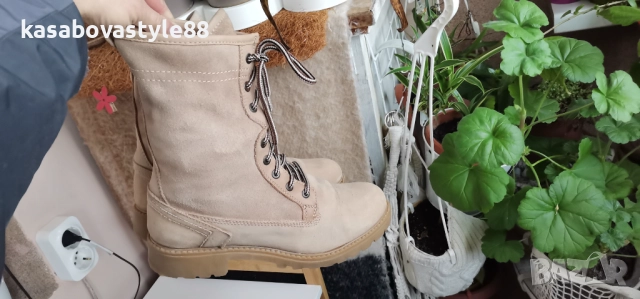 Ботуши Tamaris 39 Естествена кожа и велур , снимка 18 - Дамски ботуши - 52907327