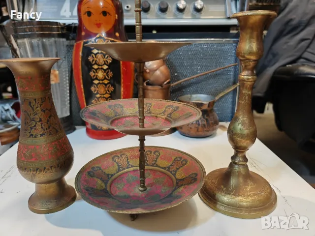 Сет Ваза, бомбониера, свещник-бронз, снимка 2 - Антикварни и старинни предмети - 48200694