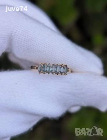 ЗЛАТЕН ПРЪСТЕН С ЕСТЕСТВЕНИ АЛЕКСАНДРИТИ  СЕРТИФИКАТ