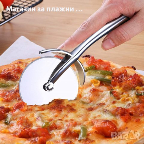 Качествен стоманен нож за пица | Професионален нож за пица с кръгло острие - КОД 3813