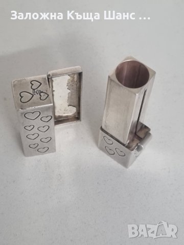 Vintage сребърна кутия за червело 925 S, снимка 9 - Антикварни и старинни предмети - 41742454