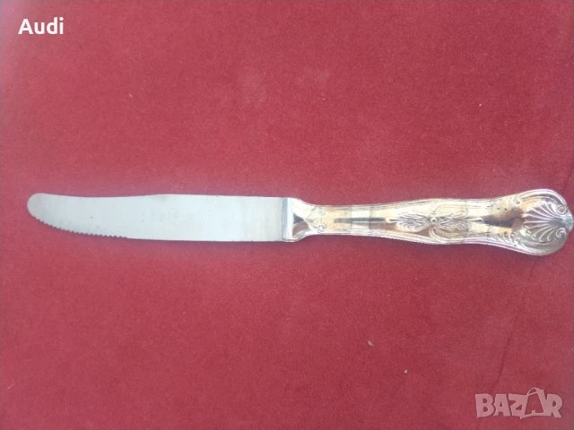 Италиански посребрени прибори за хранене 51 броя  Комплекта е в кутия и е за 12 души. Комплектьт вкл, снимка 6 - Прибори за хранене, готвене и сервиране - 50808238