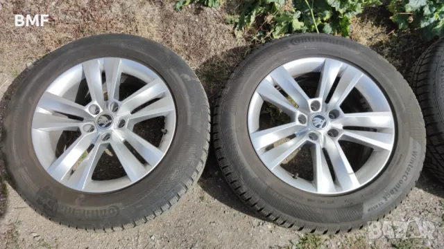 Джанти 17" VAG Skoda и зимни гуми Continental 215/65/17, снимка 2 - Гуми и джанти - 47315612