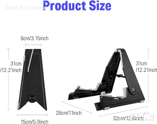 Универсална сгъваема стойка за китара Donner DS2, снимка 8 - Китари - 44460499
