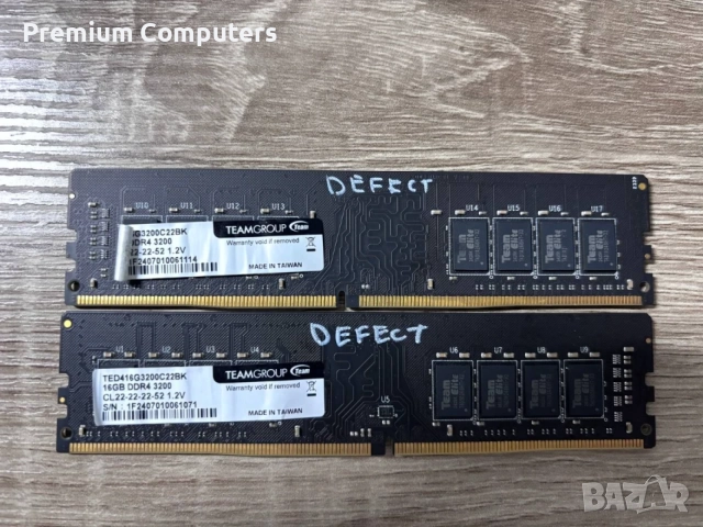 RAM памет TEAMGROUP Elite 32GB (2x16GB) DDR4 3200MHz – ЗА ЧАСТИ / ДЕФЕКТНА, снимка 2 - RAM памет - 56240484