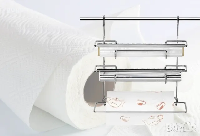 Държач за кухненска хартия - троен 33xH36cm, снимка 3 - Аксесоари за кухня - 47685874