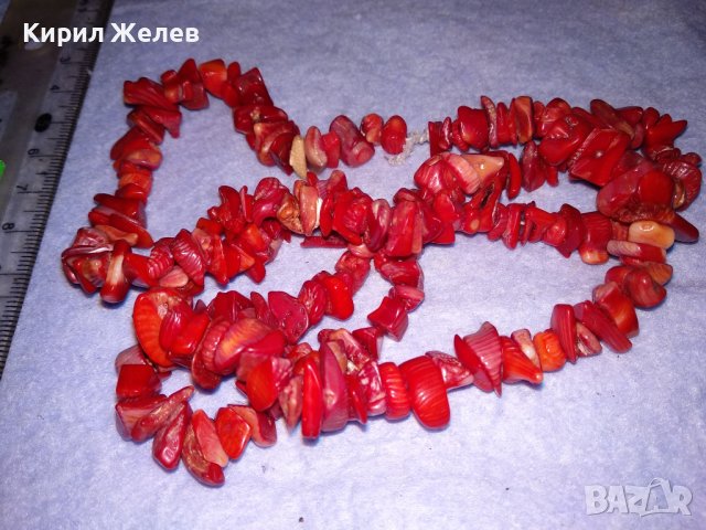 ПРЕКРАСНО СКЪПОЦЕННО ВИНТИДЖ АРТ КОЛИЕ от НАТУРАЛЕН ЧЕРВЕН КОРАЛ БИЖУ РЪЧНА ИЗРАБОТКА 15376, снимка 7 - Колиета, медальони, синджири - 41753198