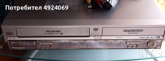 Комбо Panasonic DIGA DVD рекордер + Видео VHS (6 глави, Hi-Fi Стерео) – Като Ново! , снимка 3 - Плейъри, домашно кино, прожектори - 56153608