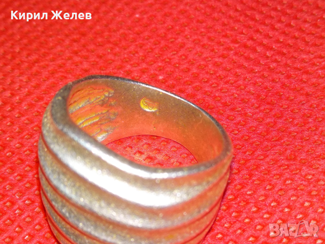 СТАР АР НУВО СТИЛ АВТОРСКИ СРЕБЪРЕН ПРЪСТЕН ВИСОКА ПРОБА СРЕБРО с ПЕЧАТ на МАЙСТОРА 43802, снимка 5 - Антикварни и старинни предмети - 44612856