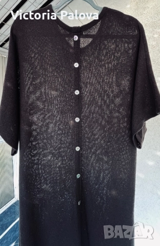 Бутикова рокля шоколад от фин кашмир JUTTA уникален модел, снимка 15 - Рокли - 52158718