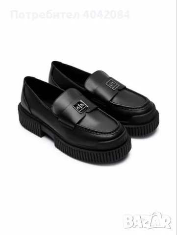 Кожени лоуфъри/мокасини с платформа Armani Exchange , снимка 2 - Дамски елегантни обувки - 56339992