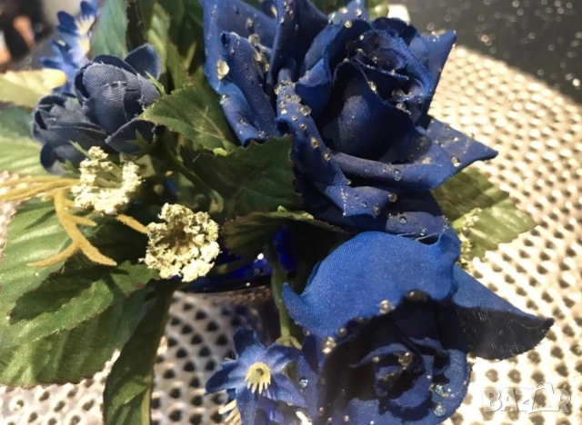 Комплект в златно и синьо за подарък; рамки, снимка 2 - Декорация за дома - 53069553