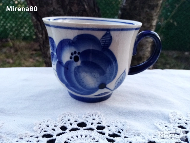 Чаши ГЖЕЛ 300 мл - винтидж !, снимка 2 - Чаши - 53694644