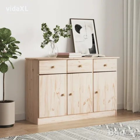 vidaXL Сайдборд ALTA, 112x35x73 см, борово дърво масив, снимка 2 - Бюфети - 56147282