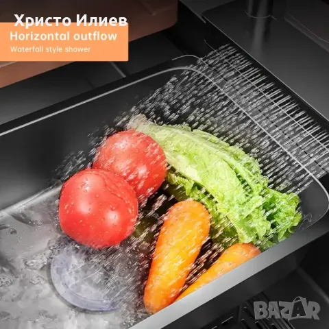 Модерна Кухненска мивка със смесител и много аксесоари 80см х 45см Мултифункционална Луксозна, снимка 3 - Мивки - 50289505