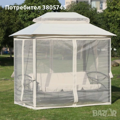 Луксозна градинска шатра с люлка и функция сън за пълен релакс, снимка 4 - Градински мебели, декорация  - 53374213