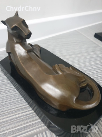 30см-5кг Milo статуетка/абстрактна бронзова скулптура/фигура на пума-лъв, снимка 2 - Статуетки - 52990076