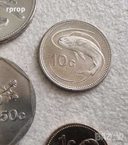 Малта . 1, 10 ,25 , 50 цента  и 1 лира.  5 бр. Нови., снимка 5 - Нумизматика и бонистика - 42223197